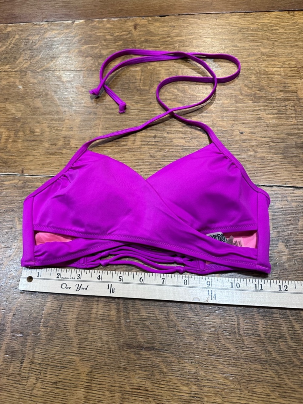 Victoria's Secret‎ PINK Bright Pink and Coral Bikini Top sz small